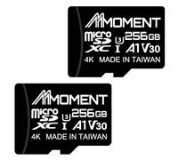 [Set di 2] MMOMENT 256GB MicroSDXC Card U3/A1 / V30 / Adattatore SD incluso (fino a 100MB/s)