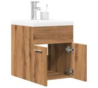 Set di 2 mobili da bagno in rovere Artisan con apertura per lavabo | Resistente all'umidità, robusto, superficie liscia, molto capiente, facile da pulire, supporto da parete per il fissaggio