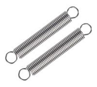 Set di 2 Molle di Trazione in Acciaio Inossidabile Galvanizzato a Doppio Gancio - Molla di Tensione per Riparazione Mobili - Dimensioni: 2x18x150mm.