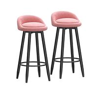 Set di 2 montanti moderni in velluto con retro e Footrest Stylish Kitchen Island Chairs for Café Available in White Black Blue Green Pink Bright Colors