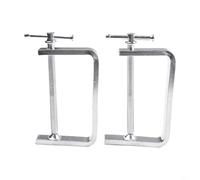 Set di 2 morsetti a C per officina in metallo, regolabili, per la lavorazione del legno, metallo, plastica, pietra, piastre di perforazione, 50-100 mm (0-100 mm)
