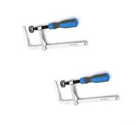 Set di 2 morsetti a coda di rondine da 160 x 60 mm, per la lavorazione del legno e il fissaggio delle scanalature del desktop con finitura cromata e braccio scorrevole rinforzato, compatibili con