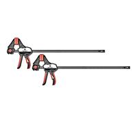 TOOLCRAFT Morsetto di serraggio a Una Mano 450 x 85 mm, Kit da 2 pz 1672280 Apertura (Max.):450 mm Misura della sporge