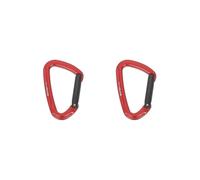 Set di 2 moschettoni da 25 KN da 10,2 cm, con chiusura a chiave, con chiusura automatica, rosso, 9,9 x 6,2 cm