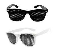 Set di 2 occhiali a griglia per addestramento oculare, occhialini forati Pinhole Glasses Set di occhiali a griglia per rilassare i muscoli degli occhi, supporto per il lavoro dello schermo e le