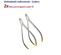 Set Di 2 Ortodontiche Micro Pin & Legatura Tagliafili TC Con Tungsteno Carburo