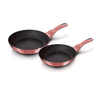 Berlinger Haus I-rose Set di 2 padelle a induzione 22-26 cm, alluminio forgiato, antiaderente rosa