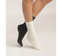 Set di 2 paia di calzini a mezza gamba in COTONE Bianco 39/42