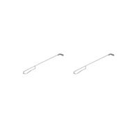 Set di 2 pala per cenere, affumicatore a carbone con manico lungo, per campeggio all'aperto, colore argento