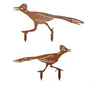 Set di 2 paletti decorativi da giardino in metallo per valorizzare spazi esterni, cortili e terrazze