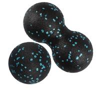 Set di 2 palline da massaggio, palline da massaggio Trigger Point Release Lacrosse, palla fasciale per piedi, palla da massaggio, palla per allenamento fasciale, palla singola + doppia (blu)