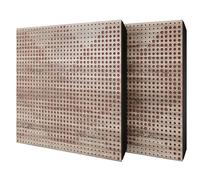Set di 2 pannelli acustici diffusivi con tessuto vellutato e kit di montaggio | 50x50x5cm | Riflessione - Insonorizzazione | Trattamento acustico per la casa | [WILDS - Sonoma | Rosa]