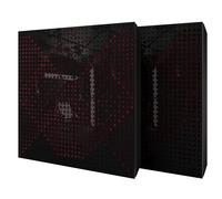 Set di 2 pannelli acustici diffusivi con tessuto vellutato e kit di montaggio | 50x50x5cm | Riflessione - Insonorizzazione | Trattamento acustico per la casa | [WILDS - Plastica nera | Borgogna]