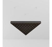 Set di 2 pannelli acustici fonoassorbenti e diffusori da soffitto con kit di montaggio | Pannelli acustici sospesi | Colore: [TRIADA | Wengé]