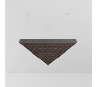 Set di 2 pannelli acustici fonoassorbenti e diffusori da soffitto con kit di montaggio | Pannelli acustici sospesi | Colore: [TRIADA | Noce]