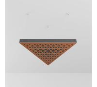 Set di 2 pannelli acustici fonoassorbenti e diffusori da soffitto con kit di montaggio | Pannelli acustici sospesi | Colore: [TRIADA | Ciliegio]