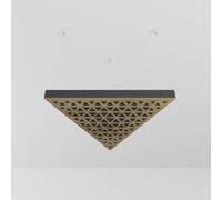 Set di 2 pannelli acustici fonoassorbenti e diffusori da soffitto con kit di montaggio | Pannelli acustici sospesi | Colore: [TRIADA | Rovere]