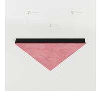 Set di 2 pannelli acustici fonoassorbenti in tessuto vellutato "Cinematic-C" con kit di montaggio per soffitto | Pannelli acustici decorativi sospesi per il controllo dell'eco | [TRIADA | Rosa]