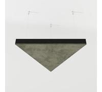 Set di 2 pannelli acustici fonoassorbenti in tessuto vellutato "Cinematic-C" con kit di montaggio per soffitto | Pannelli acustici decorativi sospesi per il controllo dell'eco | [TRIADA | Beige]