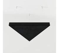 Set di 2 pannelli acustici fonoassorbenti in tessuto vellutato "Cinematic-C" con kit di montaggio per soffitto | Pannelli acustici decorativi sospesi per il controllo dell'eco | [TRIADA | Nero]
