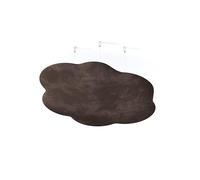 Set di 2 pannelli acustici fonoassorbenti in tessuto vellutato "Cinematic-C" con kit di montaggio per soffitto | Pannelli acustici decorativi sospesi per il controllo dell'eco | [CLOUD | Marrone]