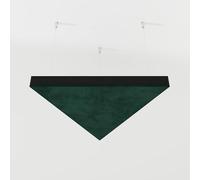 Set di 2 pannelli acustici fonoassorbenti in tessuto vellutato "Cinematic-C" con kit di montaggio per soffitto | Pannelli acustici decorativi sospesi per il controllo dell'eco | [TRIADA | Verde]