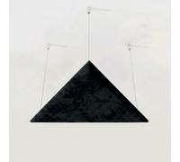 Set di 2 pannelli acustici in velluto sospeso con kit di sospensione | Lato: 50 cm | Assorbimento sonoro e controllo dell’eco | Decorazione geometrica morbida | Colore: [DELTA-Velvex | Nero]