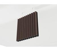 Set di 2 Pannelli acustici per soffitto con kit di montaggio | Assorbimento - Diffusione - Riflessione - Insonorizzazione | Pannelli acustici sospesi | Colore: [BUFLER | Wengé]