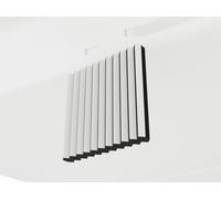 Set di 2 Pannelli acustici per soffitto con kit di montaggio | Assorbimento - Diffusione - Riflessione - Insonorizzazione | Pannelli acustici sospesi | Colore: [BUFLER | Bianco]
