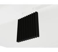 Set di 2 Pannelli acustici per soffitto con kit di montaggio | Assorbimento - Diffusione - Riflessione - Insonorizzazione | Pannelli acustici sospesi | Colore: [BUFLER | Schiuma nera]