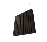Set di 2 Pannelli acustici per soffitto con kit di montaggio | Assorbimento - Diffusione - Riflessione - Insonorizzazione | Pannelli acustici sospesi | Colore: [SLATOBAF | Wengé]