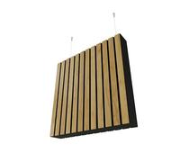 Set di 2 Pannelli acustici per soffitto con kit di montaggio | Assorbimento - Diffusione - Riflessione - Insonorizzazione | Pannelli acustici sospesi | Colore: [SLATOBAF | Rovere]