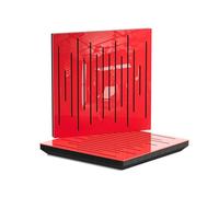 Set di 2 pannelli fonoassorbenti con diffusione | 50x50x5cm | Assorbimento - Diffusione - Riflessione - Insonorizzazione | Plastica perforata: [x2 P30 | Plastica rossa lucida]