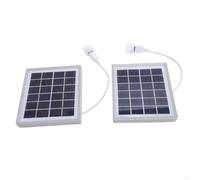 Set di 2 pannelli solari da 5 W e luci a LED per una facile ricarica ovunque e in qualsiasi momento (grigio)