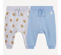 Set di 2 pantaloni in felpa, con stampa leopardi Blu 1 mese - 54 cm Leopardato