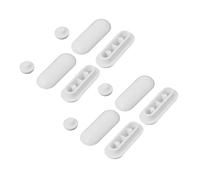 Set di 2 Paracolpi per Sedili WC, 12 Pezzi in Plastica ABS, Paraurti Universali Anti-Rumore per Copriwater, per Casa, Ufficio e Hotel,montaggio di parti fisse del sedile del water- Colore Bianco