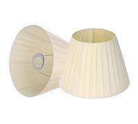 Set di 2 paralumi a pieghe per lampada da tavolo - Ø 15 cm superiore x Ø 25 cm inferiore x 17,5 cm altezza - Piccoli paralumi di ricambio in beige per comodino, lampada da terra, attacco E27