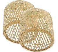 Set Di 2 Paralumi Per Lampada A Sospensione Copertura Per Plafoniera Decorazione Rustica Facile Installazione
