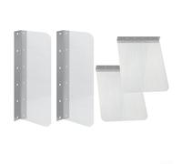 Set di 2 paraspruzzi in acciaio inox con viti di sicurezza per montaggio a parete in cucina e bagno (grande)