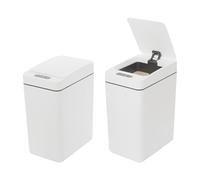 Set di 2 pattumiere con sensore, 12 l, automatico elettrico, 3 modalità di funzionamento, Dustbin Kitchen intelligente Trash Can, per bagno, cucina, camera da letto, ecc. (beige)