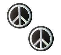 Set di 2 Peace Logo toppe Hook Loop Patch, toppe per vestiti, cosplay, paintball, abbigliamento tattico, zaino uniforme