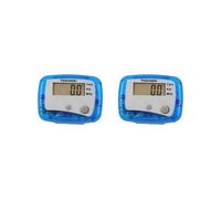 Set di 2 pedometri per pedometro per corsa sport all'aria aperta escursionismo blu 4,8x3,5x2,2 cm