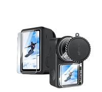 Set di 2 pellicole protettive in vetro temperato per DJI Osmo action6, pellicola protettiva HD per fotocamera con/senza copriobiettivo per DJI Osmo action6 (2 set di pellicole protettive in vetro
