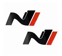 Set di 2 pellicole protettive per emblema decorativo anteriore e posteriore, adesivo frontale e posteriore, autoadesivo, preciso, auto K054 (Carbonio/Nero/Rosso)