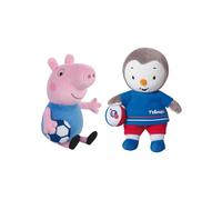 Set di 2 peluche JEMINI - Peppa Pig T'choupi - +/- 17 cm - per bambini