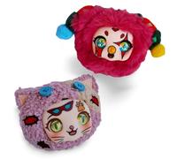Set di 2 peluche Kitty & Clown, simpatico peluche per bambini e adulti, compagno per zaini, borsa Kawaii peluche, personaggi d'azione, regalo per ragazzi e ragazze amici