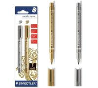 Set Di 2 Pennarelli Metallici Staedtler Oro E Argento 8323-S BK2