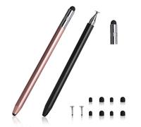 Set di 2 penne touchscreen: 3 in 1 pennino in gomma con disco e punte di ricambio in gomma, per garantire un controllo preciso del tocco e un'elevata sensibilità per tutti gli smartphone e tablet