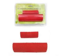 Set di 2 pennelli a rullo in gomma e legno, per pittura fai da te su pareti e mobili, per creare imitazioni di venature del legno su pareti, porte, armadi, (130 mm)