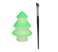Set di 2 pennelli per ombretto obliquo in spugna natalizia per trucco natalizio, morbidi e portatili, per spugne di bellezza per il viso